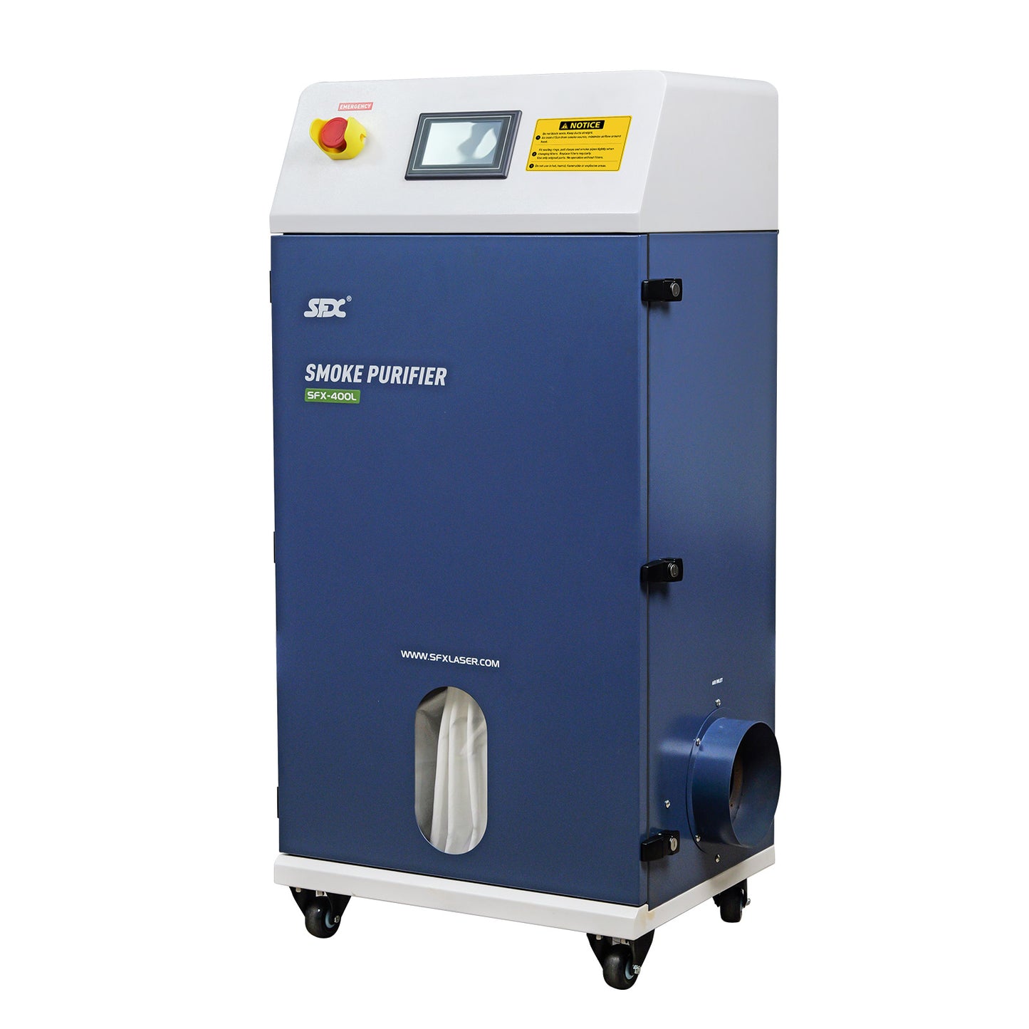 SFX-400L 800W Fume Extractor with HEPA Filter for Laser Cleaning and Welding (75dB)