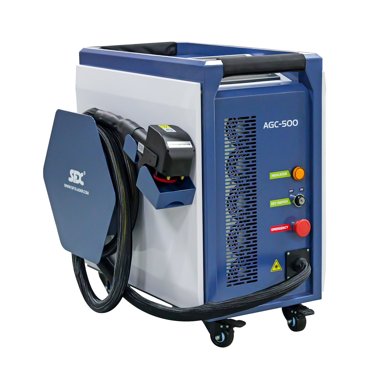 SFX 300W 500W Portable Air-cooled Pulse Laser Cleaning Machine Metal Wood Rust Paint Oil Oxide Layer Remover