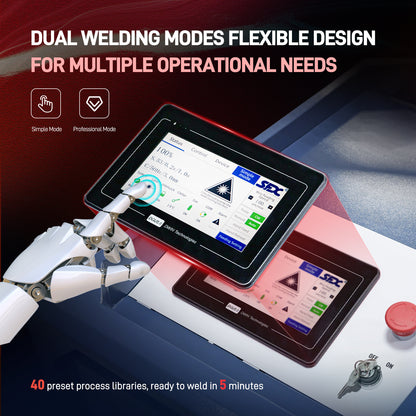 SFX 1400W Handheld Laser Welding Machine Built-in Wire Feeder Self-generated Shielding Gas