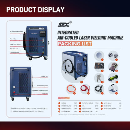 SFX 1400W Handheld Laser Welding Machine Built-in Wire Feeder Self-generated Shielding Gas