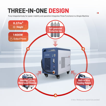 SFX 1400W Handheld Laser Welding Machine Built-in Wire Feeder Self-generated Shielding Gas