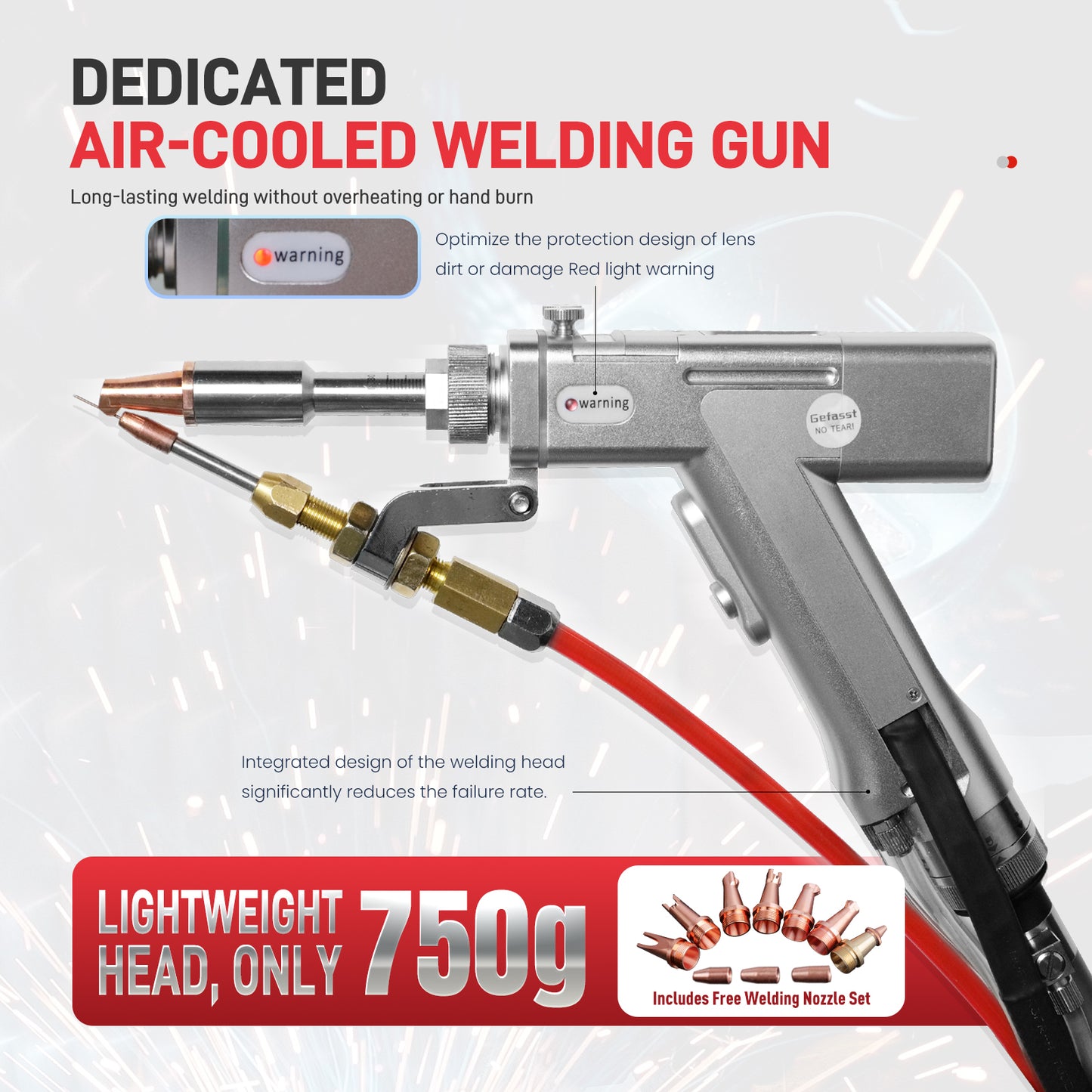 SFX 1400W Handheld Laser Welding Machine Built-in Wire Feeder Self-generated Shielding Gas