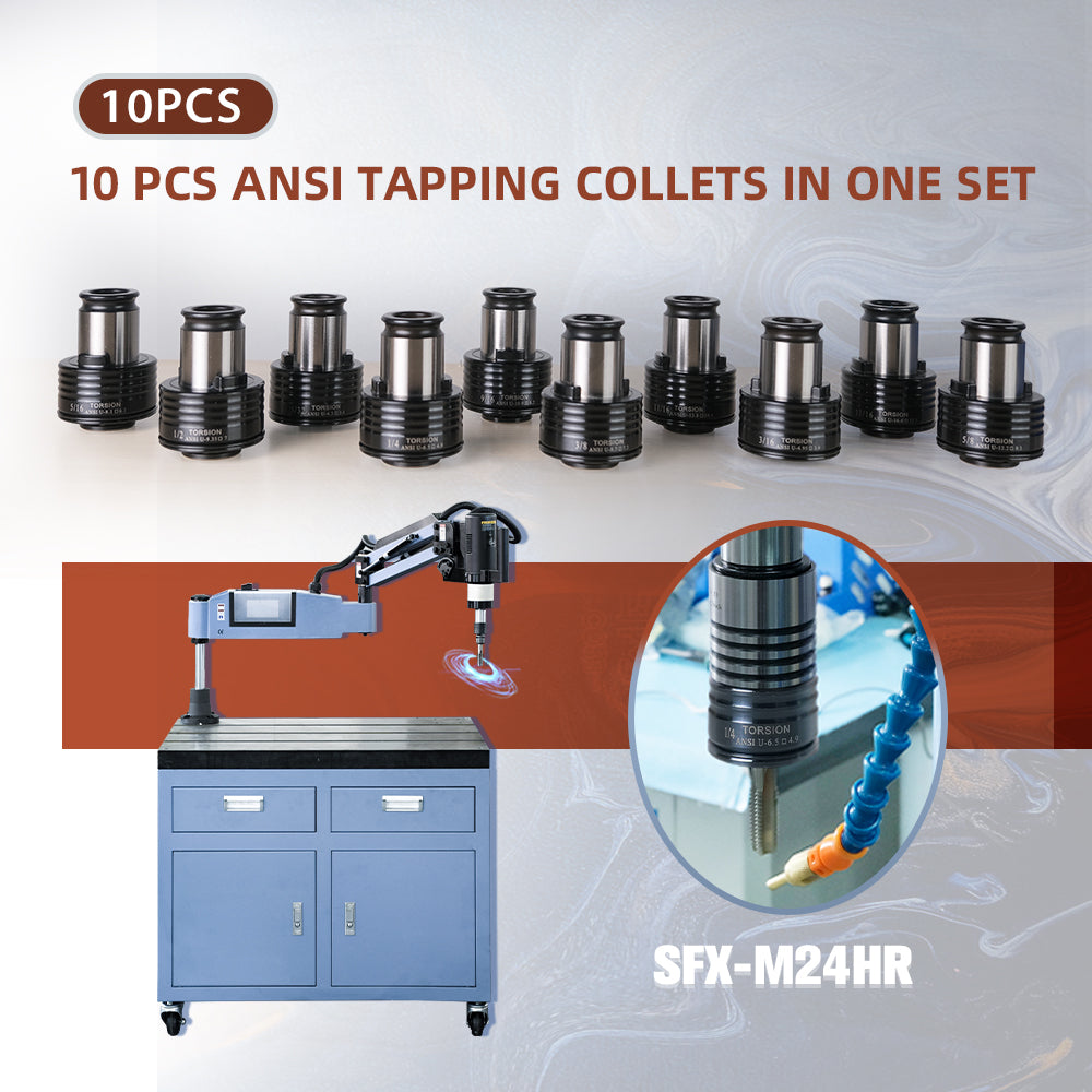 TC820 ANSI Tapping Collets for M24HR Tapping Arm Compatible for TC820 Collet Holder