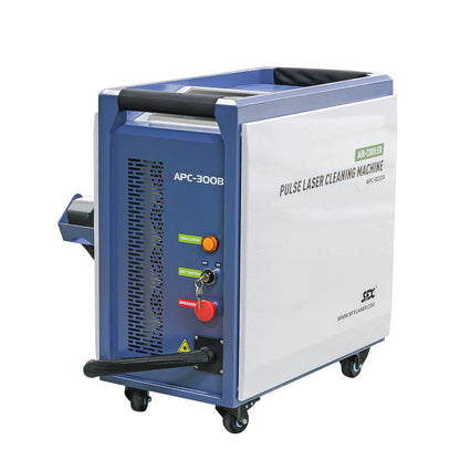 200W/300W Intelligent Interconnection Air-cooled Pulsed  Laser Cleaning Machine Specialized Wood Cleaning Wood Paint Remover