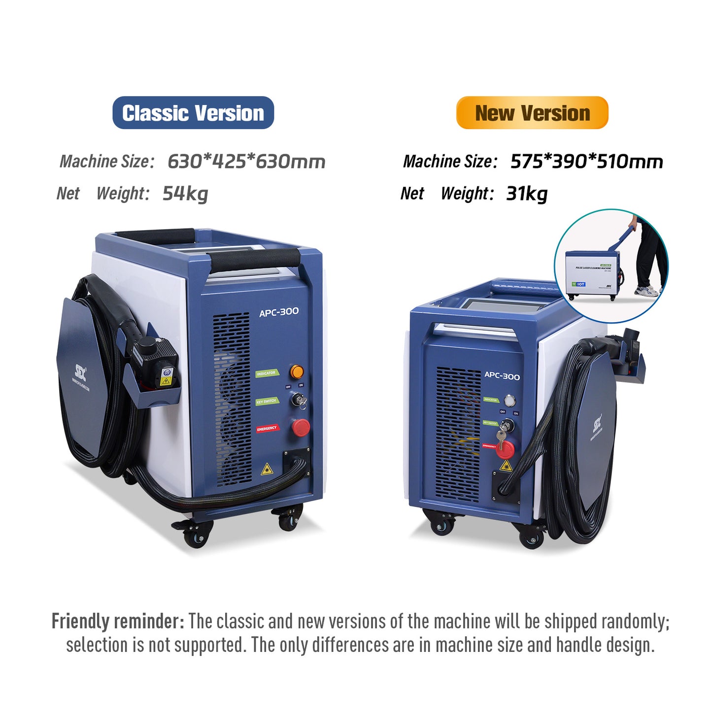 SFX 300W/500W Air-cooled Pulsed  Laser Cleaning Machine Specialized Wood Cleaning Wood Paint Remover