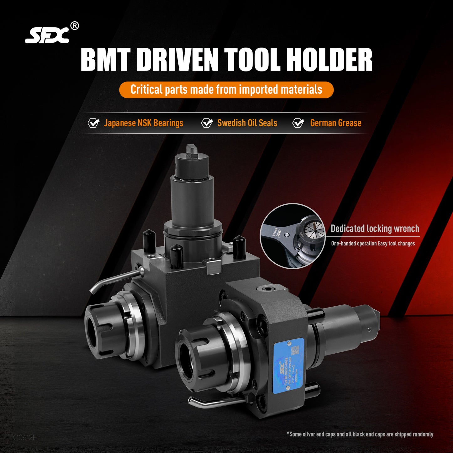 SFX BMT Driven Tool Holder BMT45 BMT55 BMT65 Axial and Radial Live Tool Holders With The Elastic clearance elimination wedges