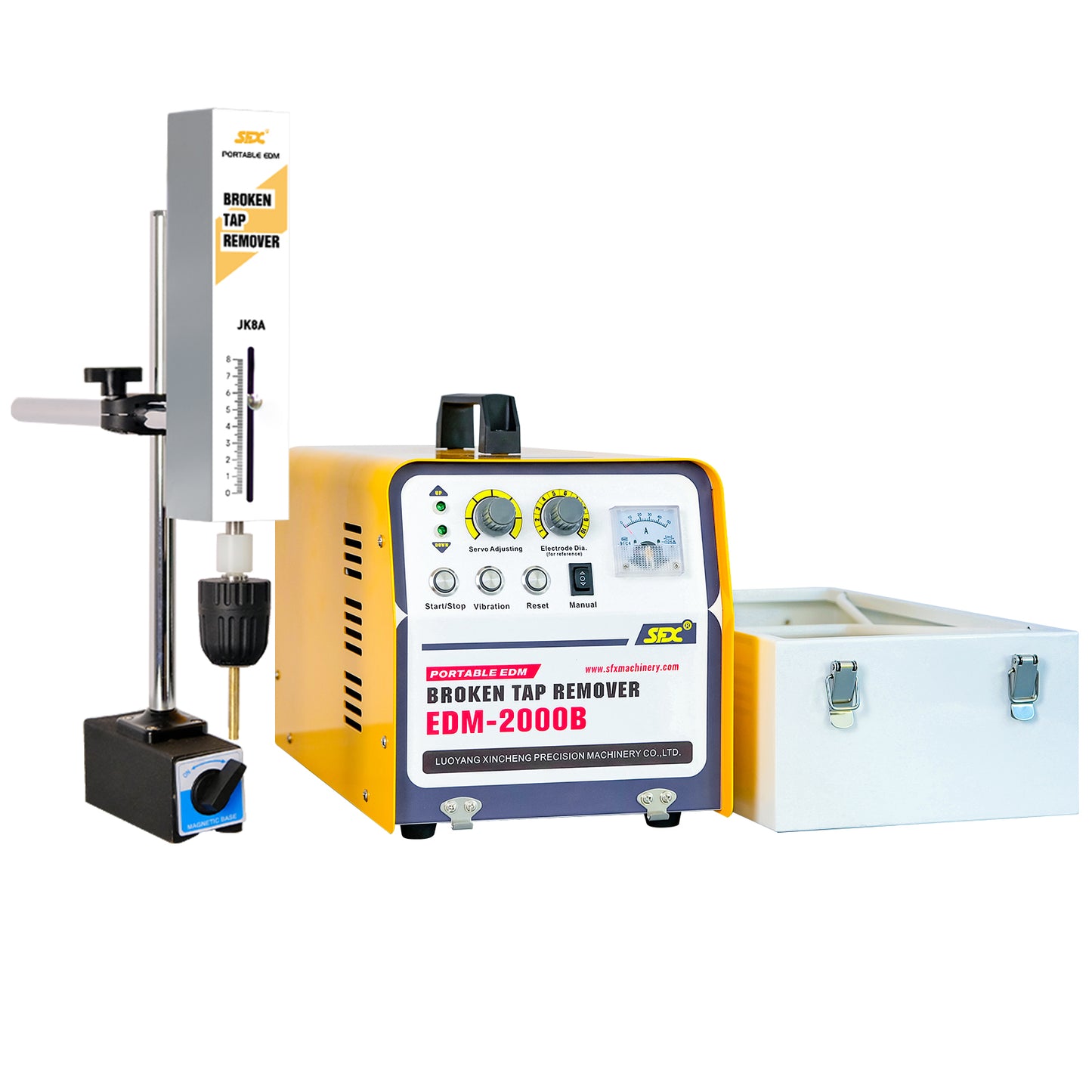 EDM-2000B Portable EDM Broken Tap Remover EDM Spark Erosion Machine Tap Burner Depth Setting Auto Return，US Stock 2000W 110V