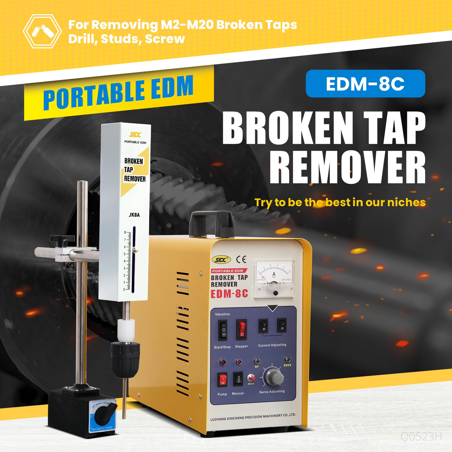 US Stock Portable Broken Tap Remover ,110V 800W EDM-8C For Removing M2-M20 Broken Taps Drills Studs Screw