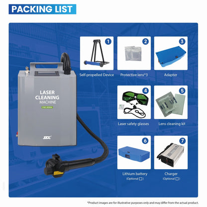 200W Self-propelled Backpack Pulse Laser Cleaner Laser Cleaning Machine Rust Paint Oil Remover