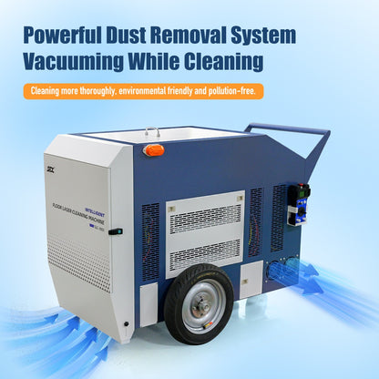 3000W Intelligent Self-propelled Floor Laser Cleaning Machine Metal Deck Concrete Stone Floor Large Steel Plate Oil Rust Paint Oxide Layer Removal