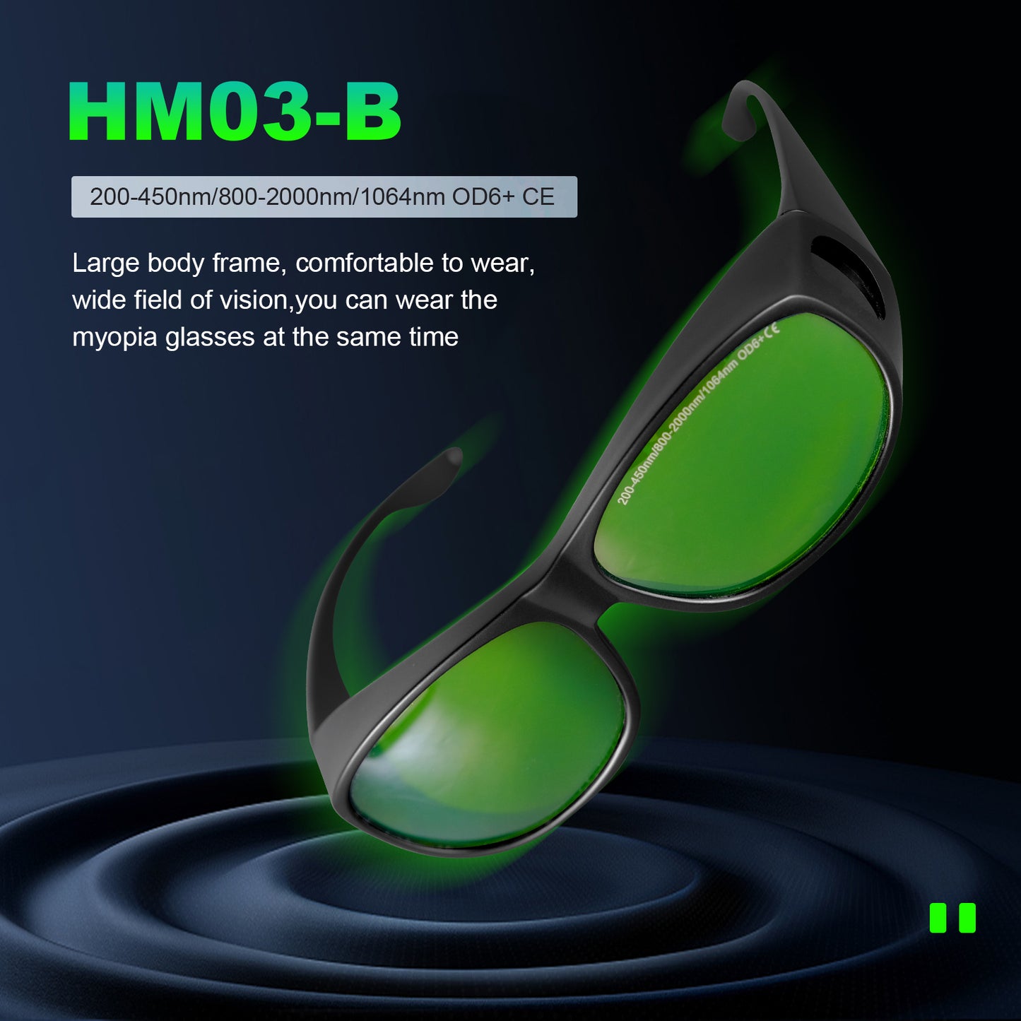 HM03-B Laser Safety Glasses Goggles For Laser Cleaning Machine Laser Welding Machine