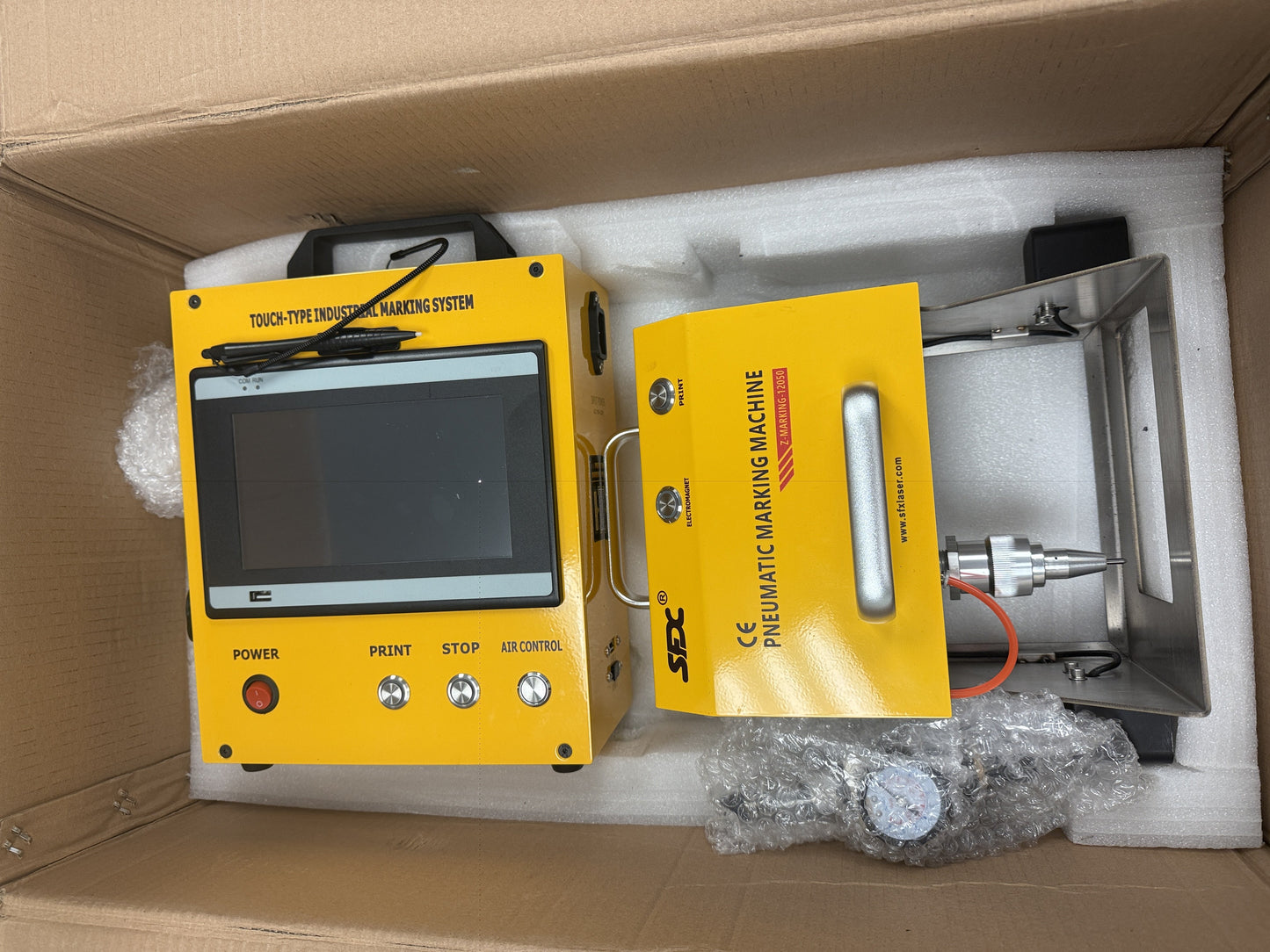 SFX Portable Pneumatic Dot Peen Marking Machine For Metal Engraving Chassis Number VIN Code Marking US Stock 95% New