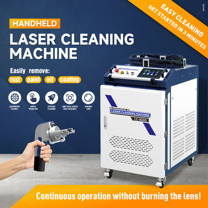 2000W US Stock Used Portable Handheld JPT Laser Cleaning Laser Cleaner Machine Metal Rust Oxide Painting Graffiti Oil Remover