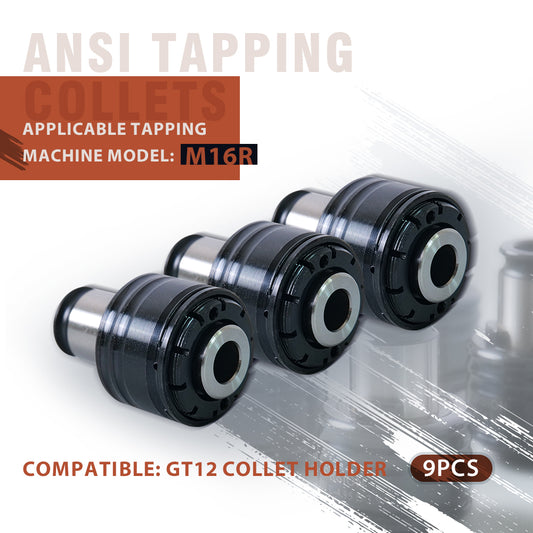 GT12 ANSI Tapping Collets for M16R Electric Tapping Arm and PENU-M12 Pneumatic Tapping Machine