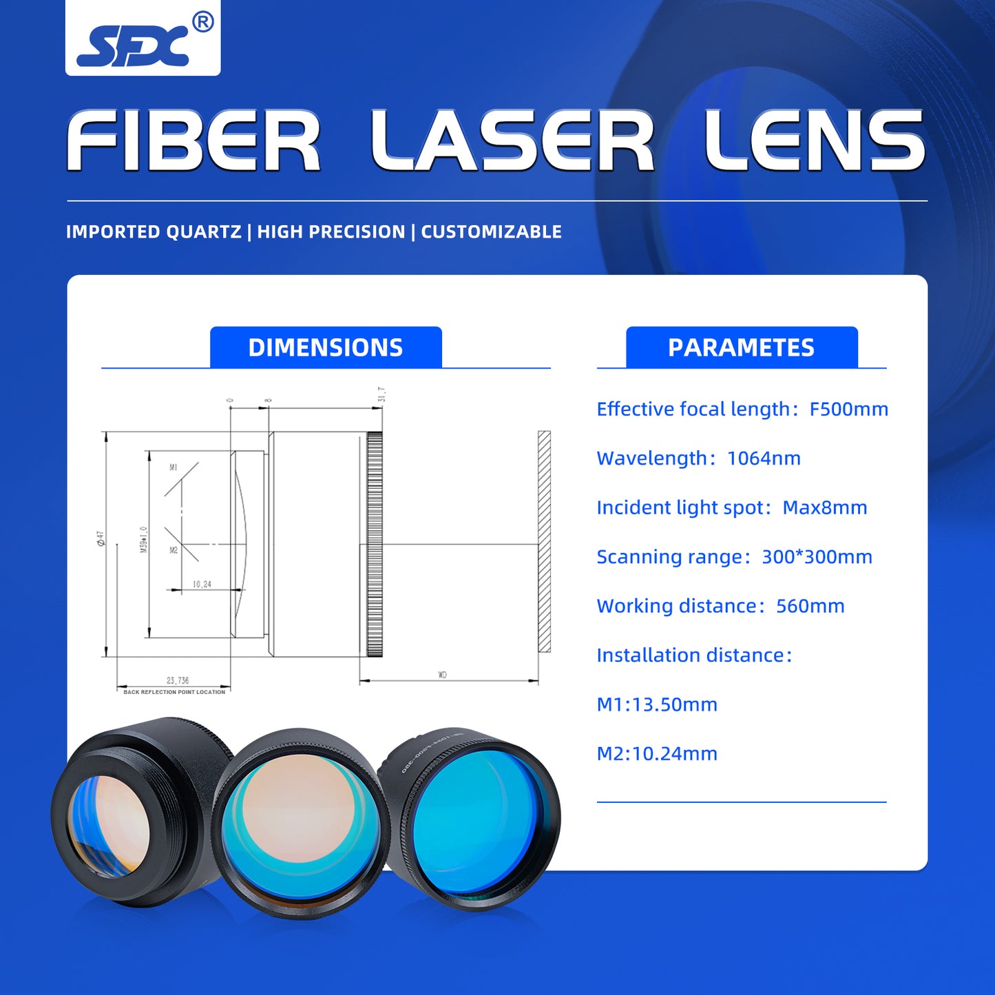 High Precision Continuous Type Laser Cleaning Machine Fiber Laser Lens
