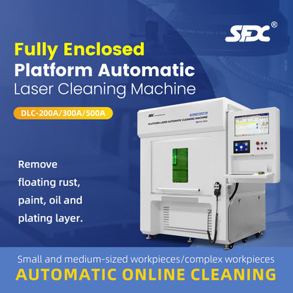 SFX Fully Enclosed Platform Automatic Laser Cleaning Machine,200W/300W/500W Automatic Online Laser Cleaner