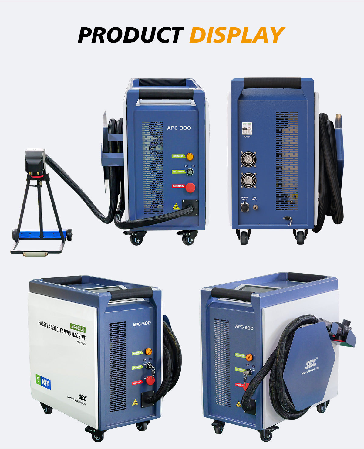 SFX 300W/500W Air-cooled Pulsed Laser Cleaning Machine Specialized Woo
