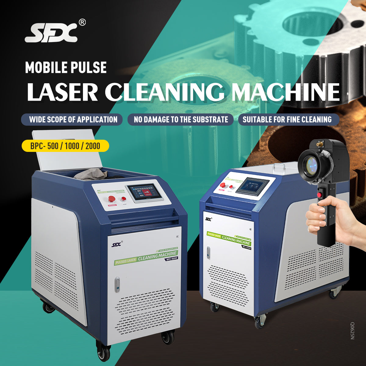 SFX 500W/1000W/2000W Handheld Pulsed Laser Cleaning Machine Water Cooling Metal Rust Oxide Painting Graffiti Oil Remover