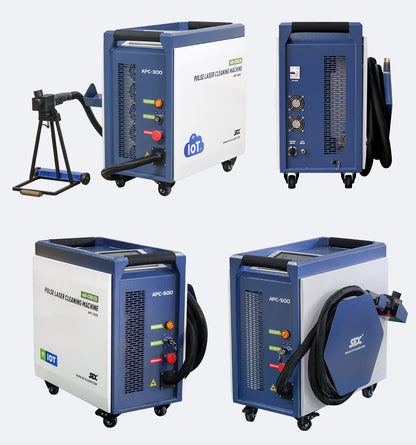 SFX 300W/500W Air-cooled Pulsed  Laser Cleaning Machine Specialized Wood Cleaning Metal Rust Paint Oil Coating Removal