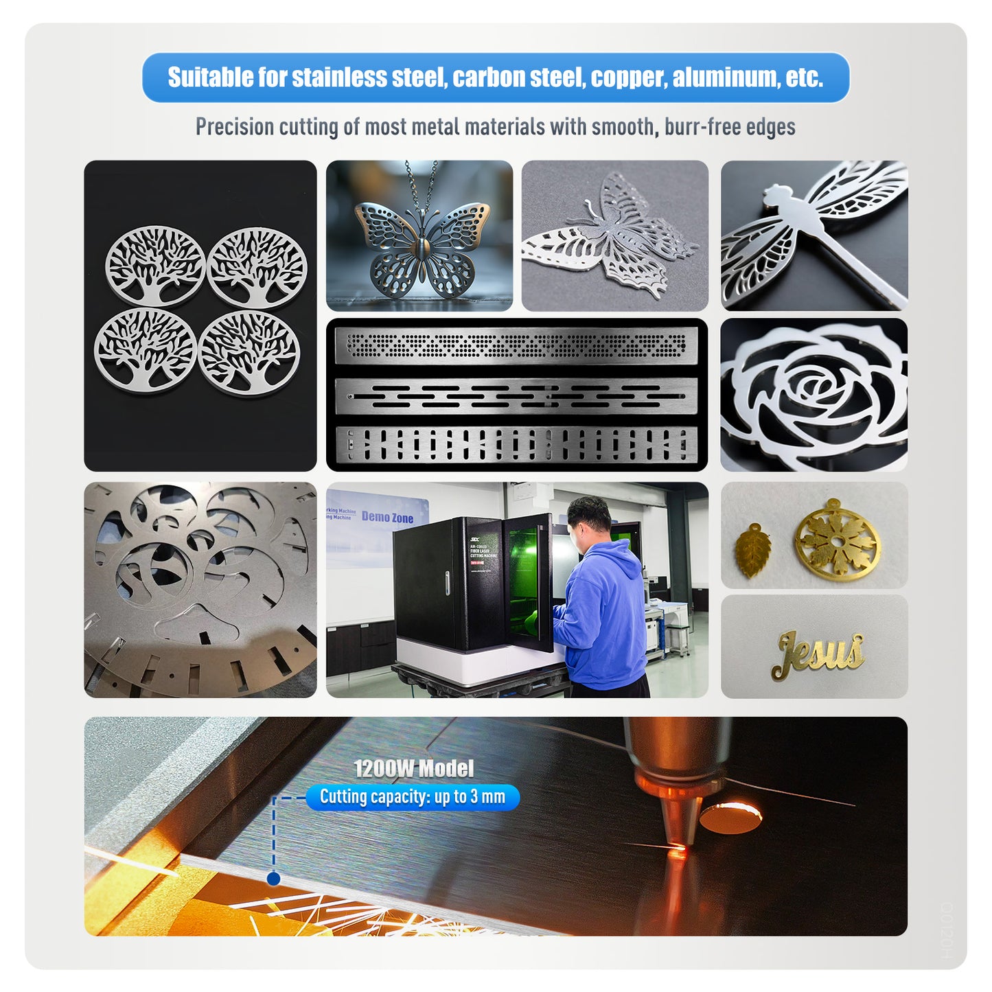 SFX Air-cooled Precision Fiber Laser Cutting Machine for Stainless Steel Copper