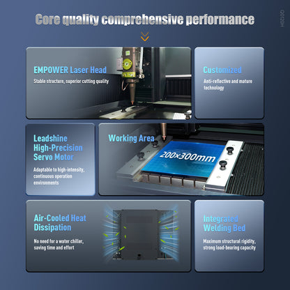 SFX Air-cooled Precision Fiber Laser Cutting Machine for Stainless Steel Copper