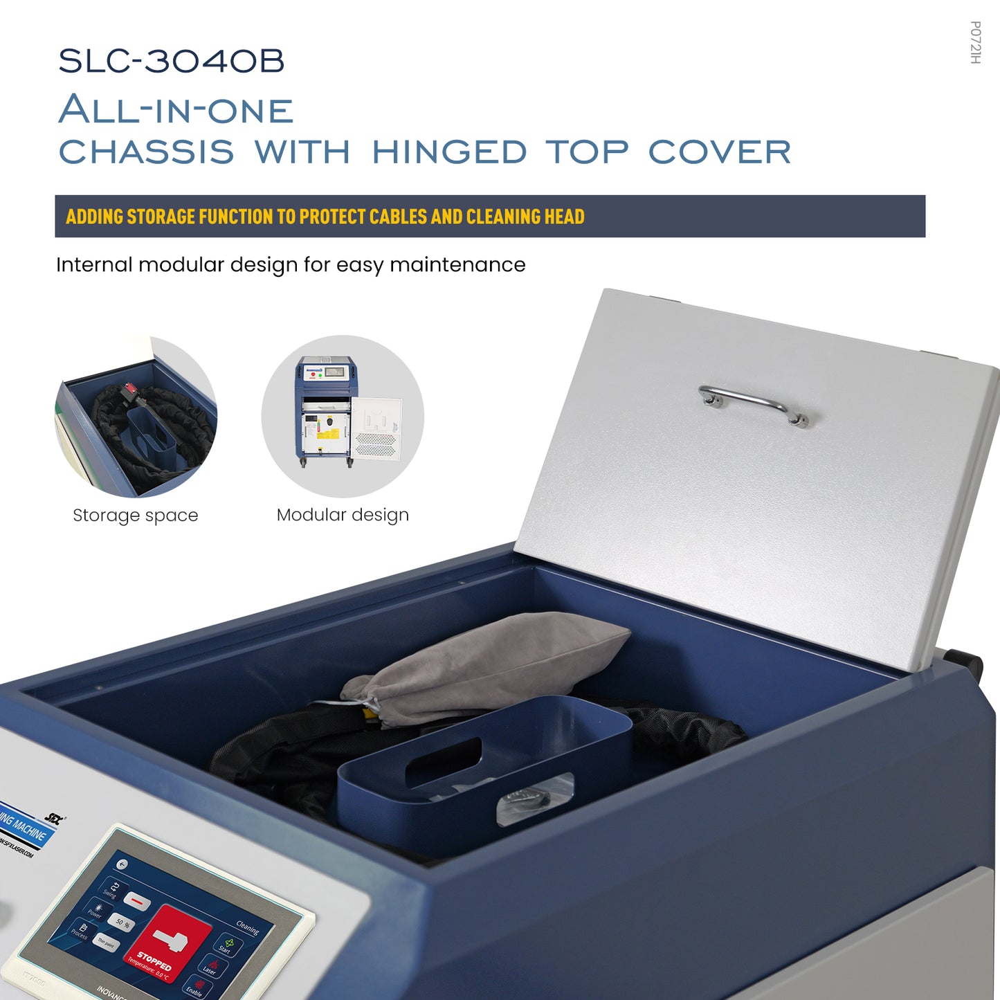 SFX 3000W Single Phase AC220V Double-Wobble Gun Head Laser Cleaning Machine Smart Interconnection Metal Rust Oxide Painting Oil Removal