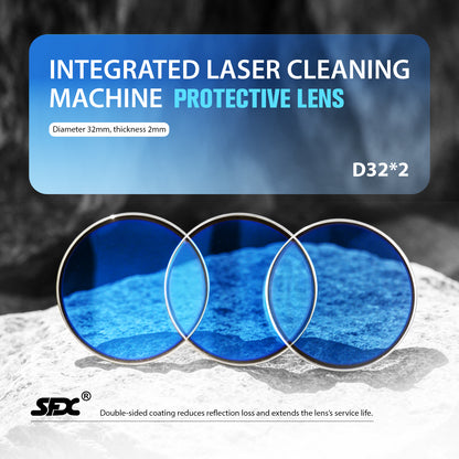SFX 2000W 3000W Double Wobble Laser Cleaning Machine Protective Lens D32*2mm