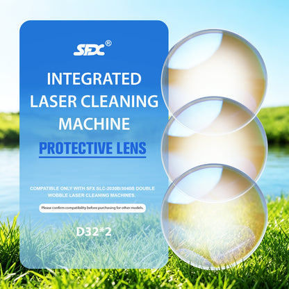 SFX 2000W 3000W Double Wobble Laser Cleaning Machine Protective Lens D32*2mm