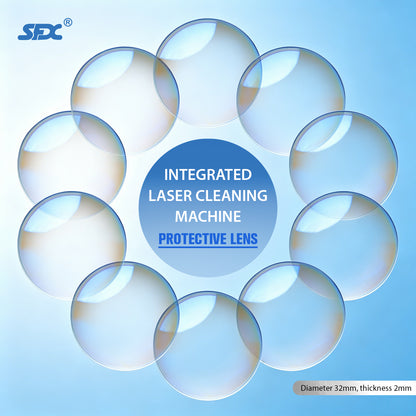 SFX 2000W 3000W Double Wobble Laser Cleaning Machine Protective Lens D32*2mm