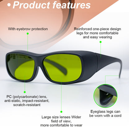 OD7+ Laser Safety Glasses Goggles for Fiber Laser Cleaning Laser Welding Machine