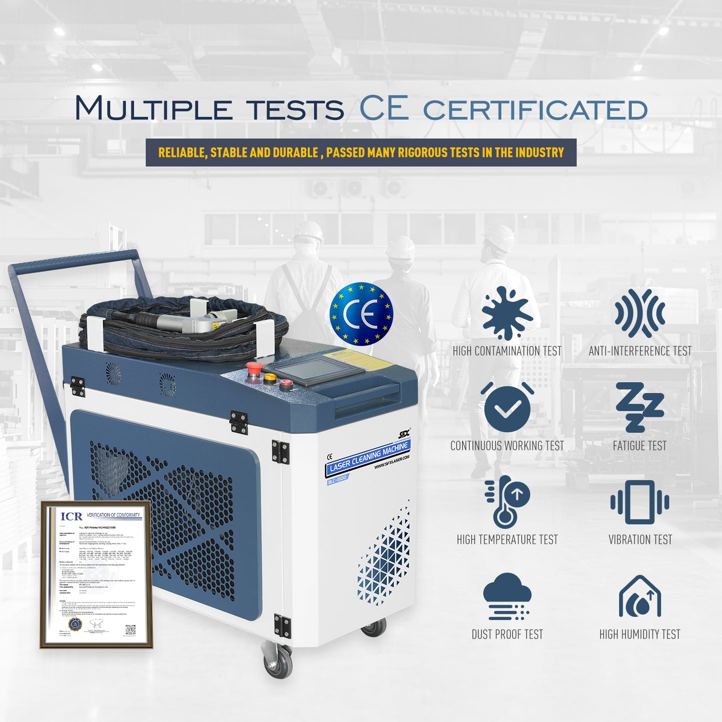 SFX 2KW/3KW MAX Laser Cleaning Machine Water Cooling Metal Rust Oxide Painting Oil Removal Second-hand