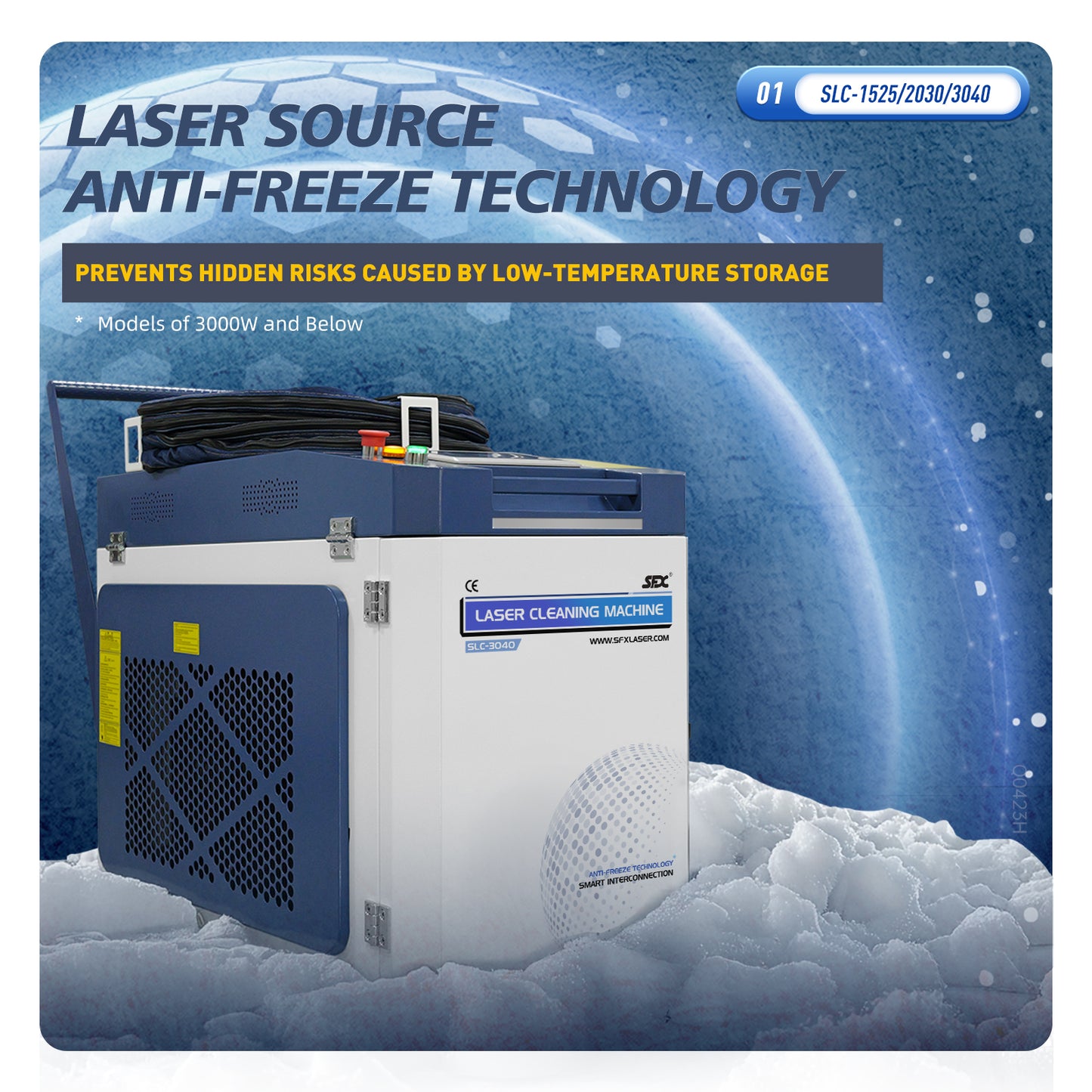 SFX 6000W MAX Laser Cleaning Machine Water Cooling Anti-Freeze Metal Rust Oxide Painting Oil Removal