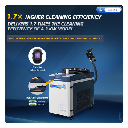 SFX 6000W MAX Laser Cleaning Machine Water Cooling Anti-Freeze Metal Rust Oxide Painting Oil Removal