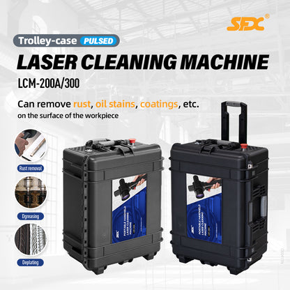 LCM 200W/300W/500W Portable Pulse Laser Cleaning Machine Metal Rust Oxide Painting Graffiti Oil Remover