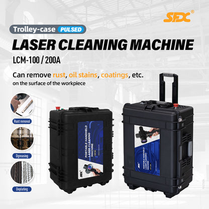 200W US Stock Used Handheld Pulse Laser Cleaning Machine Metal Rust Oxide Painting Graffiti Removal Laser Cleaner