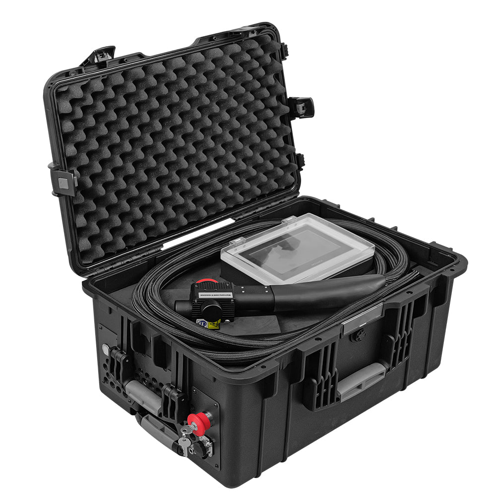 SFX 300W/500W Portable Trolley Case Pulse Laser Cleaning Machine Metal Rust Oxide Painting Graffiti Oil Remover