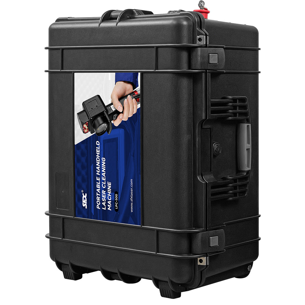SFX 300W/500W Portable Trolley Case Pulse Laser Cleaning Machine Metal Rust Oxide Painting Graffiti Oil Remover