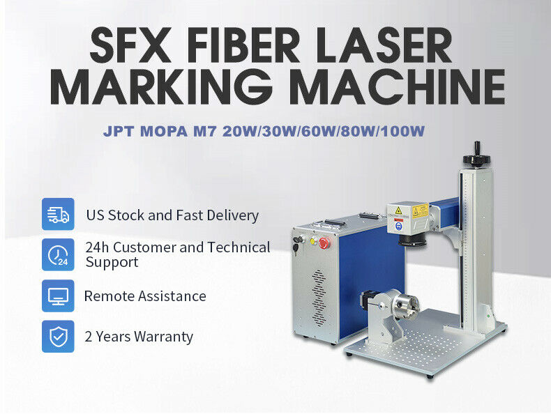 Fiber Laser Metal Etching Machine Desktop 20W with 175x175mm Bed JPT MOPA  Source